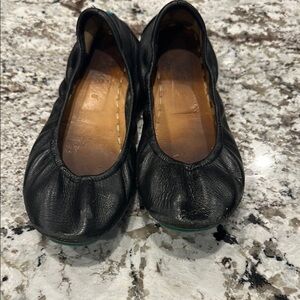 Tieks Black Leather Flats